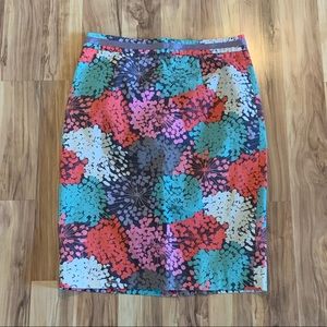 Boden Flower Print Pencil Skirt